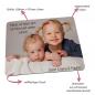 Preview: Mousepad mit Foto und Spruch: Mama, wir lieben dich bis zum Mond und wieder zurück. Größe: 230mm x 197mm x 5mm, für alle Computermäuse geeignet. Besonderheiten