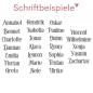 Preview: Nikolausstrumpf mit Wunschname, festliche Schrift, Weihnachtssocke mit Personalisierung aus Baumwolle und Leinen, Schriftbeispiele