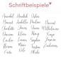Preview: Nikolausstrumpf mit Wunschname, eleganter Schrift, Weihnachtssocke mit Personalisierung aus Baumwolle und Leinen, Schriftbeispiele