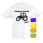 Preview: T-Shirt Kindergartenkind mit Traktor und Name, 100% Baumwolle, verschiedene Schriftfarben, Cover