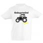 Preview: T-Shirt Kindergartenkind mit Traktor und Name, 100% Baumwolle, Schriftfarbe: gelb
