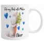 Preview: Tasse "Ich mag dich volle Möhre", Geschenk zu Ostern, inkl. Personalisierung, Variante: blaue Herzen