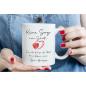 Preview: Tasse "Keine Sorge mein Schatz", inkl. Personalisierung. Originelle Liebeserklärung. Geschenk zum Geburtstag oder Valentinstag, Füllmenge: ca. 330ml, Spülmaschinenfest und Mikrowellengeeignet, Beispiel
