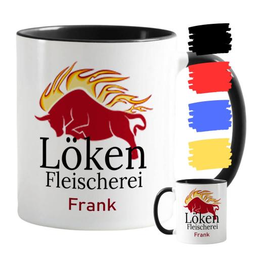 Firmentasse mit Logo und Personalisierung, in 4 Farben, Füllmenge: ca. 330 ml