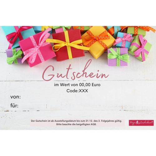 Geschenkgutschein "für alle Fälle, Last Minute Geschenk, Gutscheinwert wählbar, ausdrucken und sofort verschenken