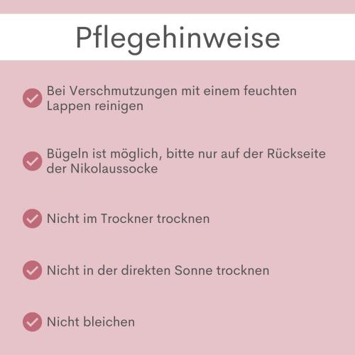 Nikolausstrumpf aus Jute mit Spruch Lieben Gruß vom Nikolaus, wiederverwendbare Geschenkverpackung, Pflegehinweise
