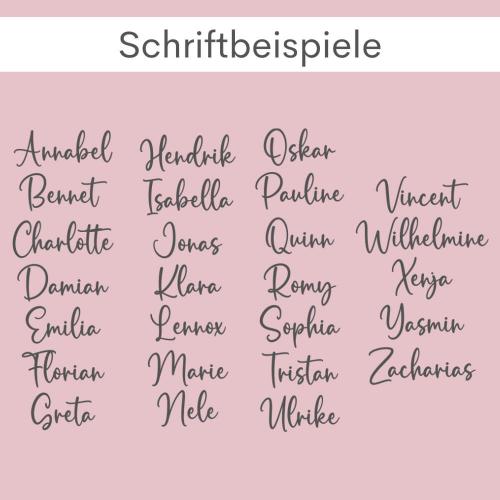 ca. 24 cm x 0,5 cm x 39 cm, Schriftbeispiele