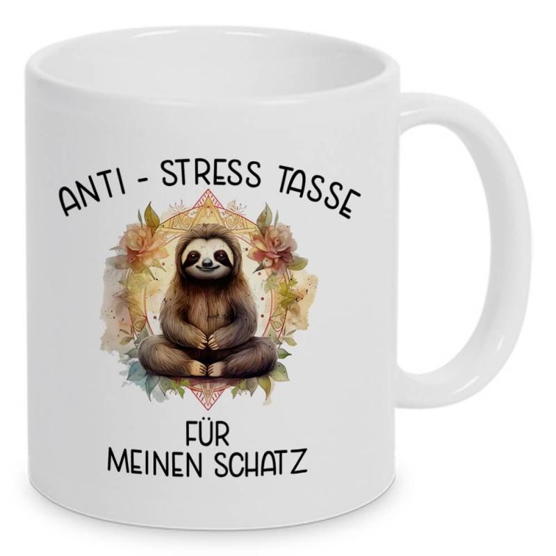 Tasse Anti-Stress-Tasse für meinen Schatz, Füllmenge: ca. 330 ml, Druck auf beiden Seiten der Tasse, Cover